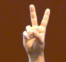 Les signes - Lettre V en langue des signes.