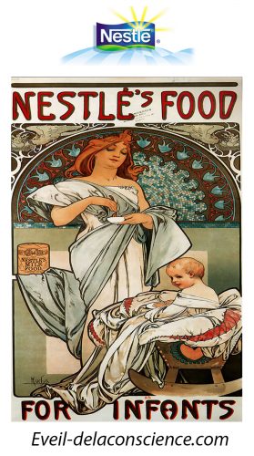 3_Nestlé recrute 1.000 robots français pour devenir vendeurs - Affiche publicitaire réalisée par Alfons Mucha en 1897 copie
