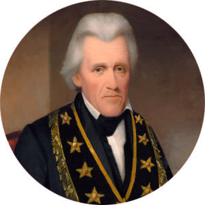 1_Andrew Jackson en tenue de grand Maître franc-maçon de la Grande Loge du Tennessee